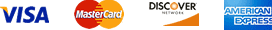 Visa, Discover, Master Card, American Express