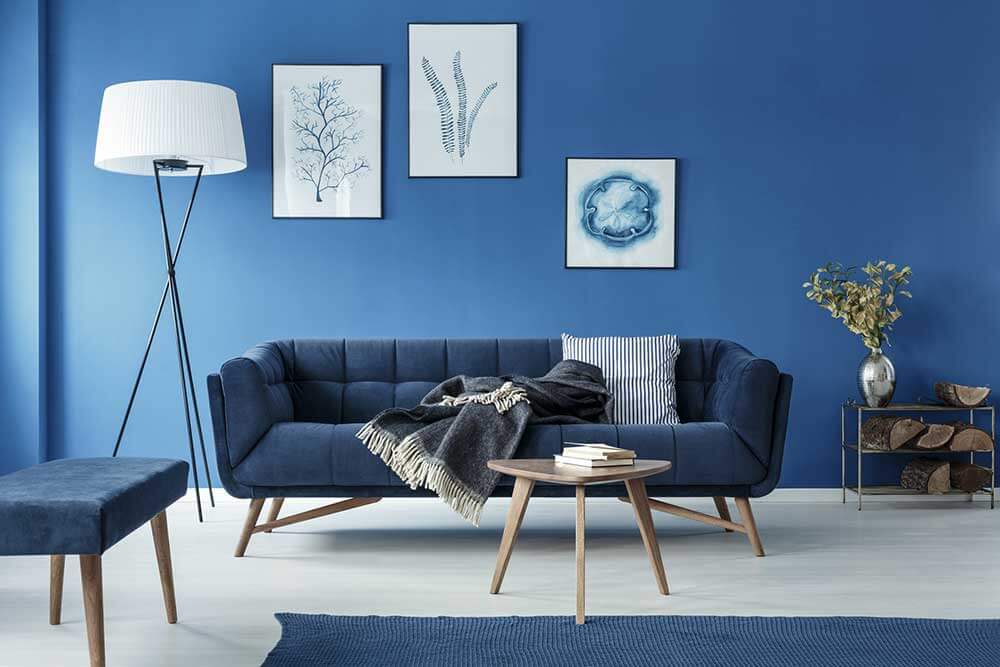 blue living room