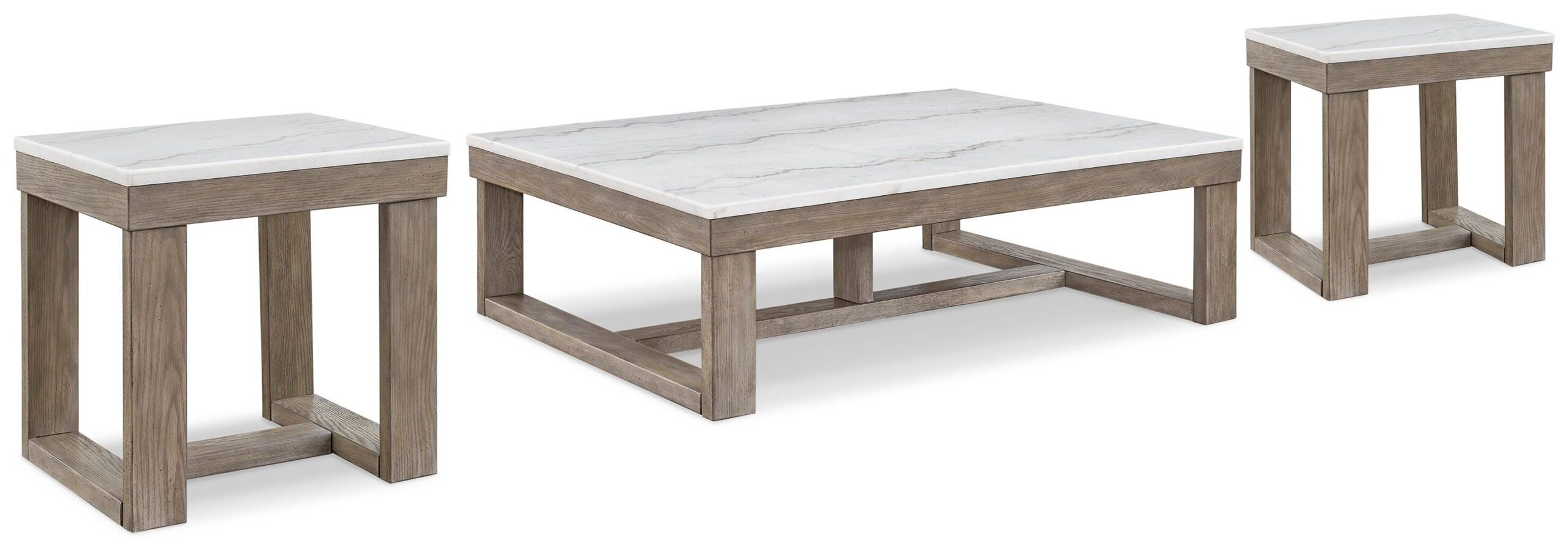 04343da41e93192a0fa2e28c567e0974 Loyaska Coffee Table and 2 End Tables - Image 1
