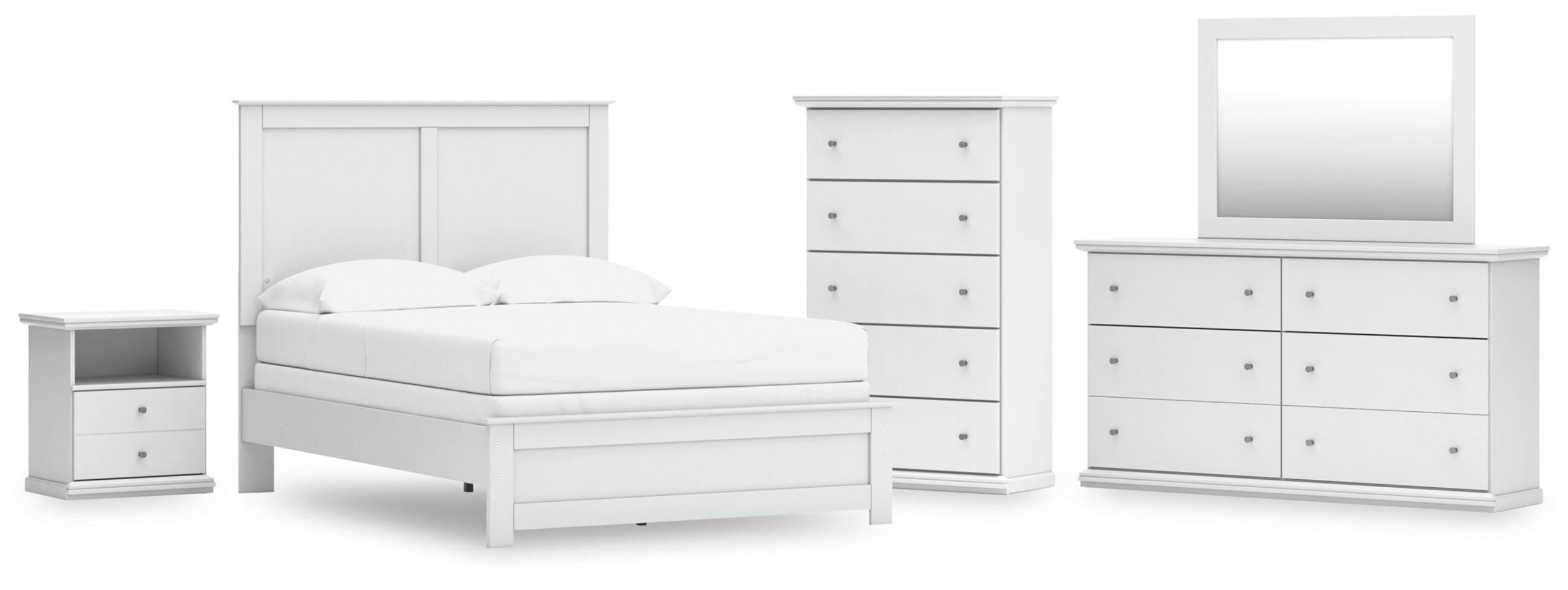 085eb1a4a1cae8ea232605349ac23da7 Bostwick Shoals Full Panel Bed, Dresser, Mirror, Chest, and Nightstand - Image 1