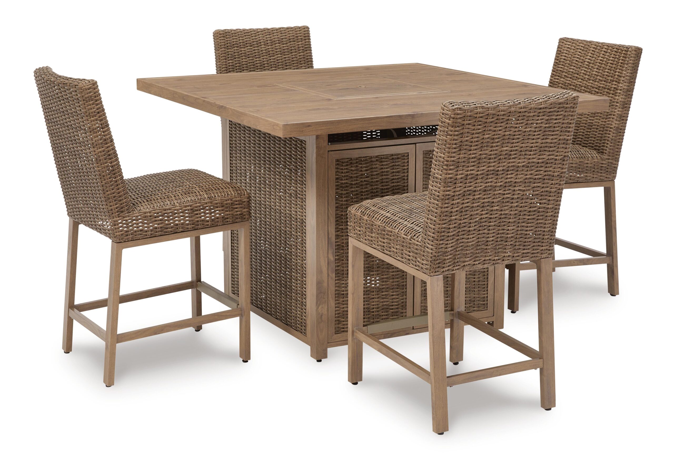 090ac90de5ab24a2c79fc67e92b61e74 Walton Bridge Outdoor Bar Table and 4 Barstools - Image 1