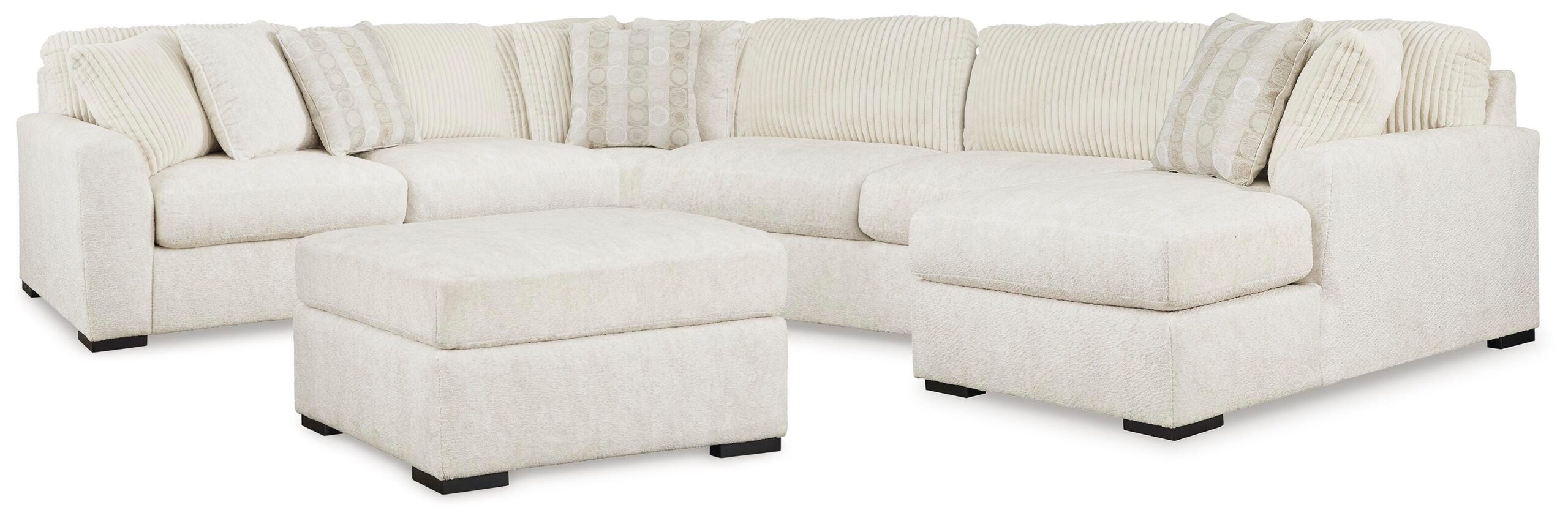 093311f4bc34de5630bc420c558d7006 Chessington 4-Piece Sectional and Oversized Accent Ottoman - Image 1