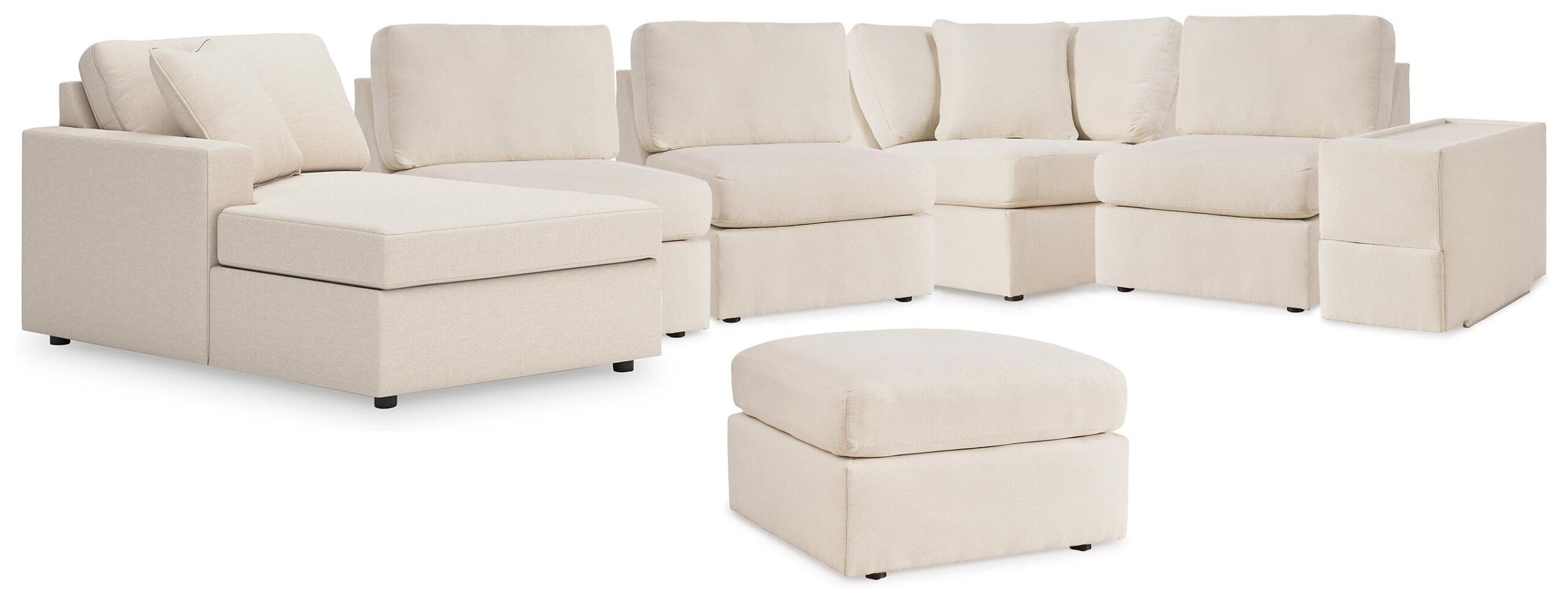 1047f9ec09701ac58b7e00921686f8be Modmax 6-Piece Sectional with Chaise and Ottoman - Image 1