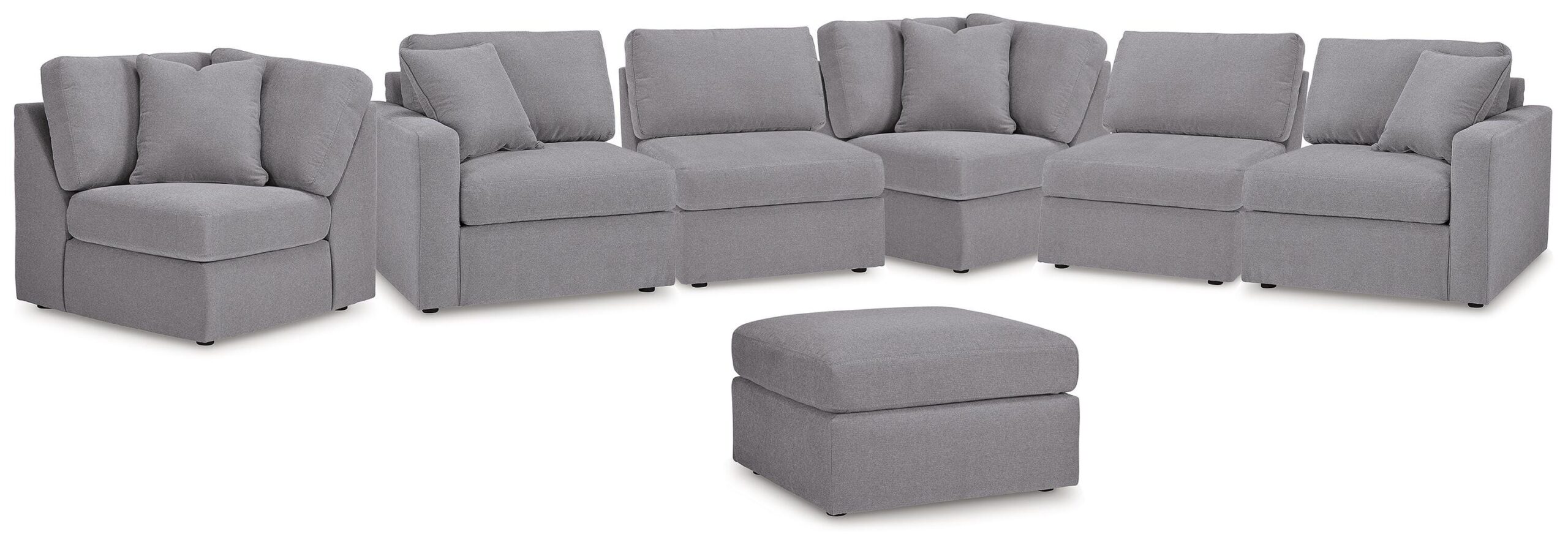 12ff10afff9910482e43388d74afcdaf Modmax 6-Piece Sectional and Ottoman - Image 1