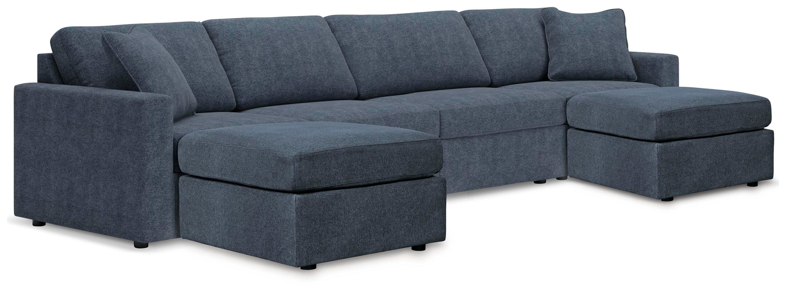 131b1b0ef8912f1e8a10d963942b2fa0 Modmax 4-Piece Sectional and 2 Ottomans - Image 1