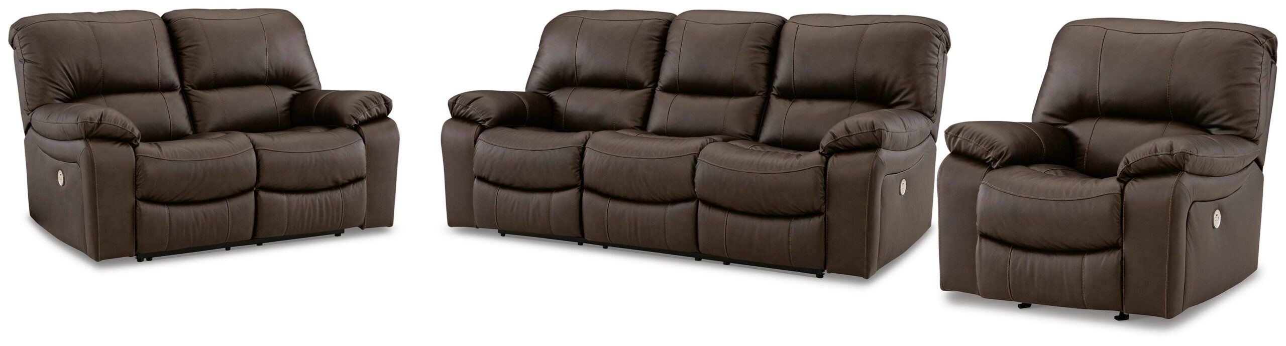 13f78a8259c4d131ff0818375da94586 Leesworth Power Reclining Sofa, Loveseat and Recliner - Image 1