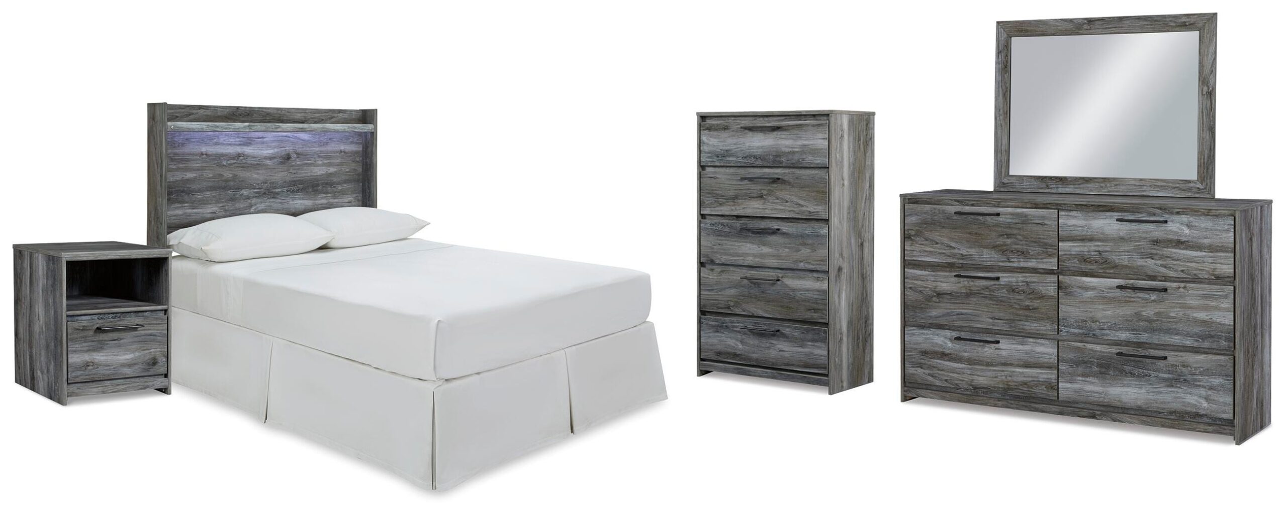 196eac5ac285837077ec245a5f3d8d9c Baystorm Full Panel Headboard Bed. Dresser, Mirror, Chest and Nightstand - Image 1