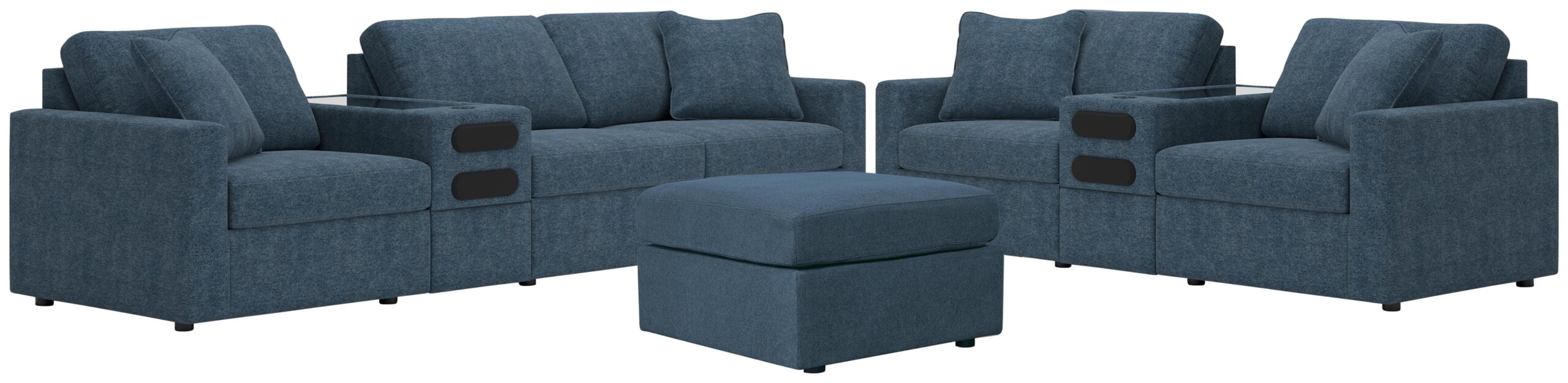19dbe1f8291f27febc4b3a61616d8565 Modmax 4-Piece Sectional Sofa, 3-Piece Sectional Loveseat and Ottoman - Image 1