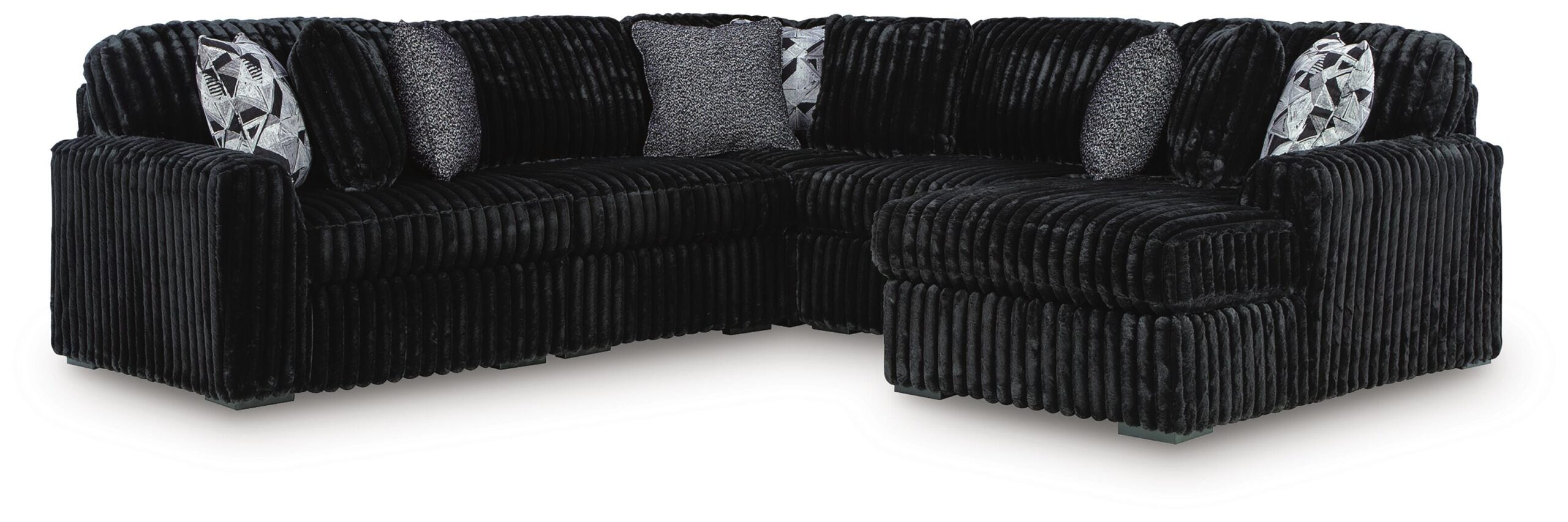 1e87e5308a93b8690f06023c45115204 Midnight-Madness 5-Piece Sectional with Chaise - Image 1