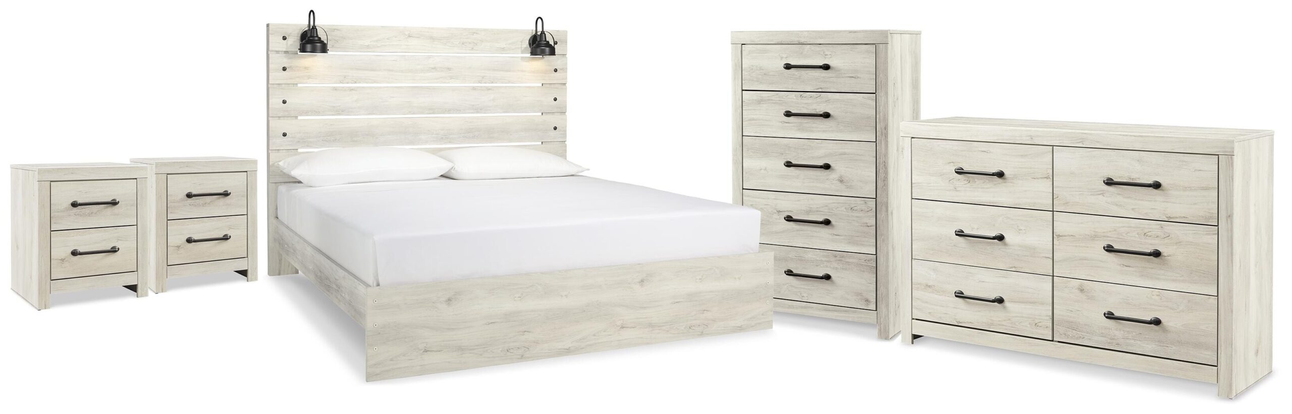 27cb148419d52d992b3265f0816e8bfa Cambeck King Panel Bed, Dresser, Chest and 2 Nightstands - Image 1