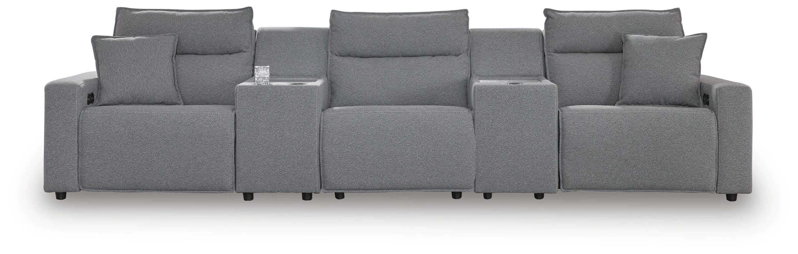 28c9f81245ef256d94086b0e3d4ac9c7 Modmax II 5-Piece Reclining Sectional with Consoles - Image 1