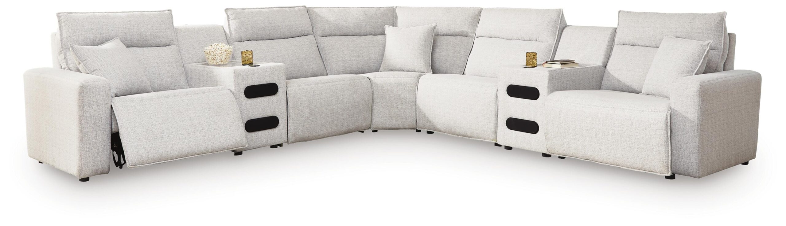 291e765f5427b2b75144b3c077ad969b Modmax II 7-Piece Power Reclining Sectional with Audio Consoles - Image 1