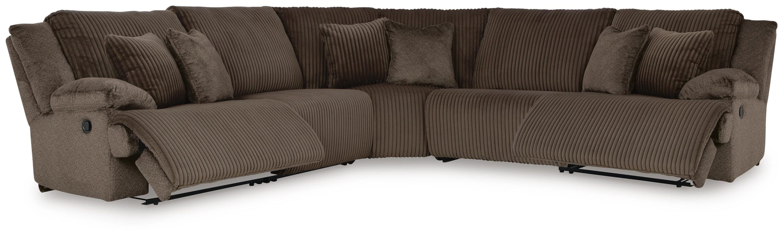 2caf098a4ae6ecf176596b94890e8732 Top Tier 5-Piece Reclining Sectional - Image 1