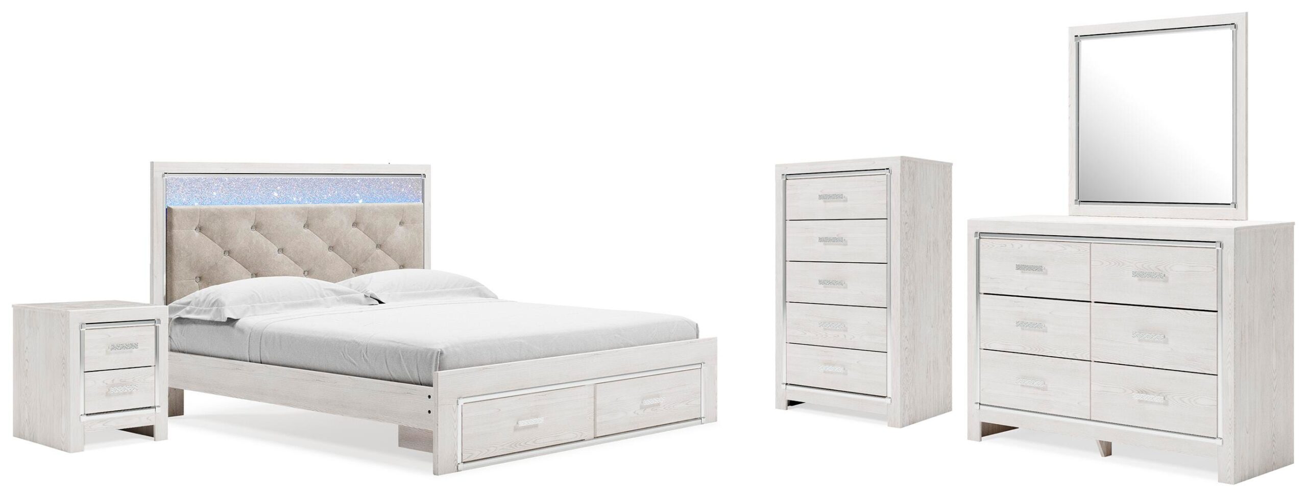 2d52cadb0d410847ebdaafe73597e1e6 Altyra King Upholstered Storage Bed, Dresser, Mirror, Chest, and Nightstand - Image 1