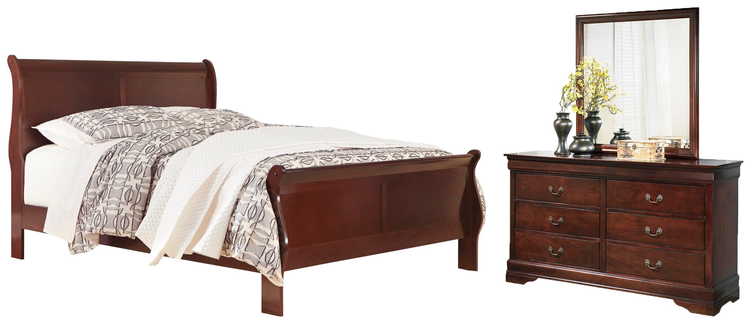 2e36a0b1859bfecc4418afa2e897e0a2 Alisdair King Sleigh Bed, Dresser and Mirror - Image 1
