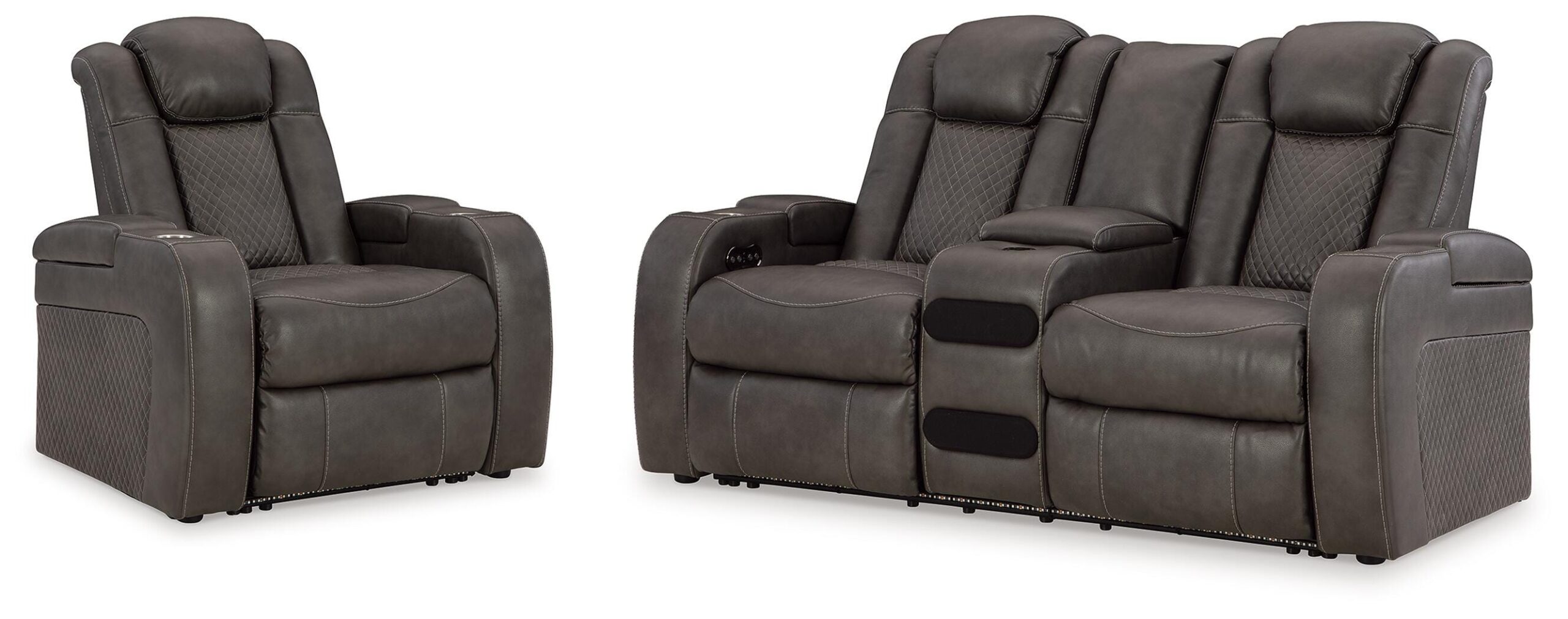 3086321d0321c0e98c63a3507a825437 Fyne-Dyme Power Reclining Loveseat and Recliner - Image 1