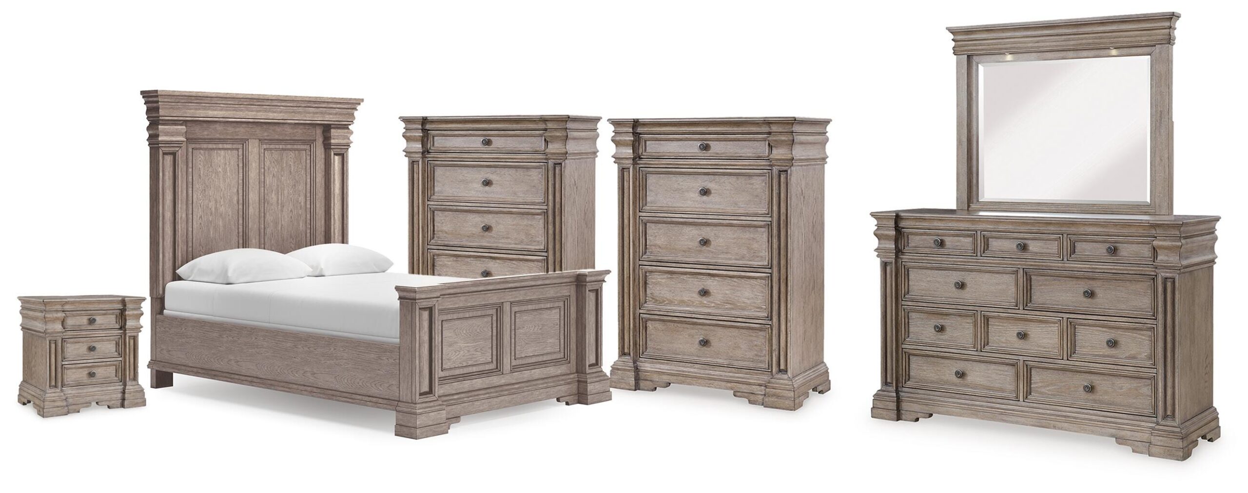 312c65f72ee7b5d6cab29680ebe0b28a Blairhurst Queen Panel Bed, Dresser, Mirror, 2 Chests and Nightstand - Image 1