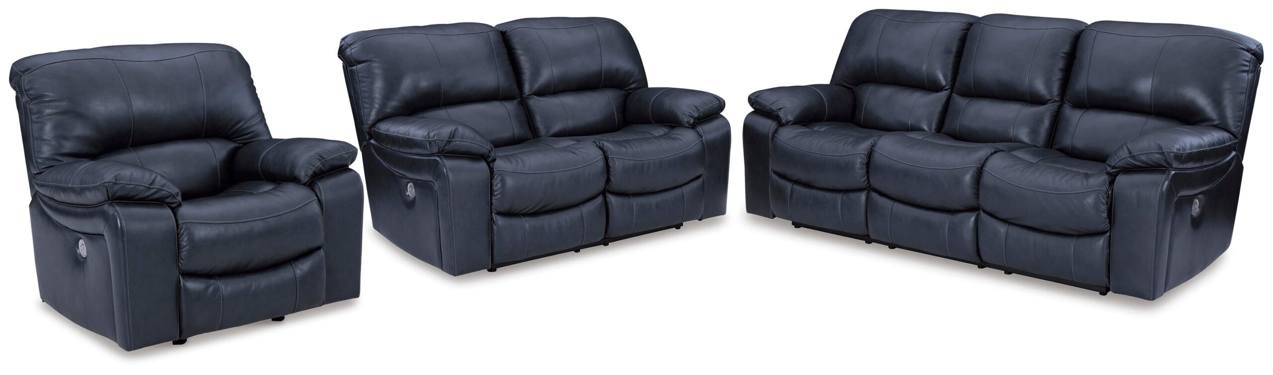 3447a4ae3c3257803801ffd886c44dc9 Leesworth Power Reclining Sofa, Loveseat and Recliner - Image 1