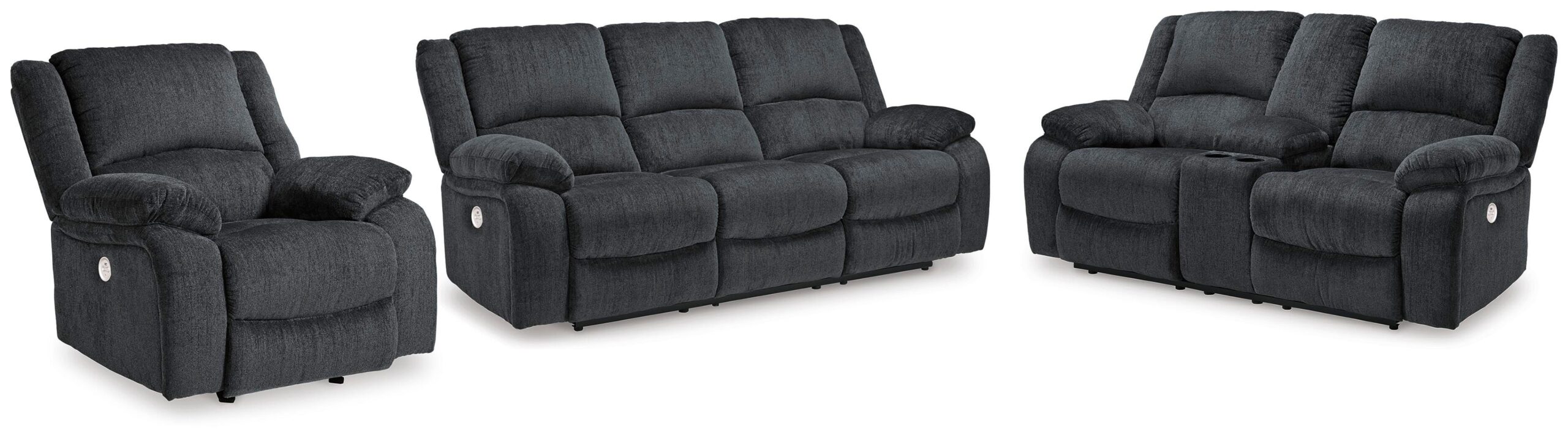 34df101aa1515dd8c401f4c30e027d0c Draycoll Power Reclining Sofa, Loveseat and Recliner - Image 1