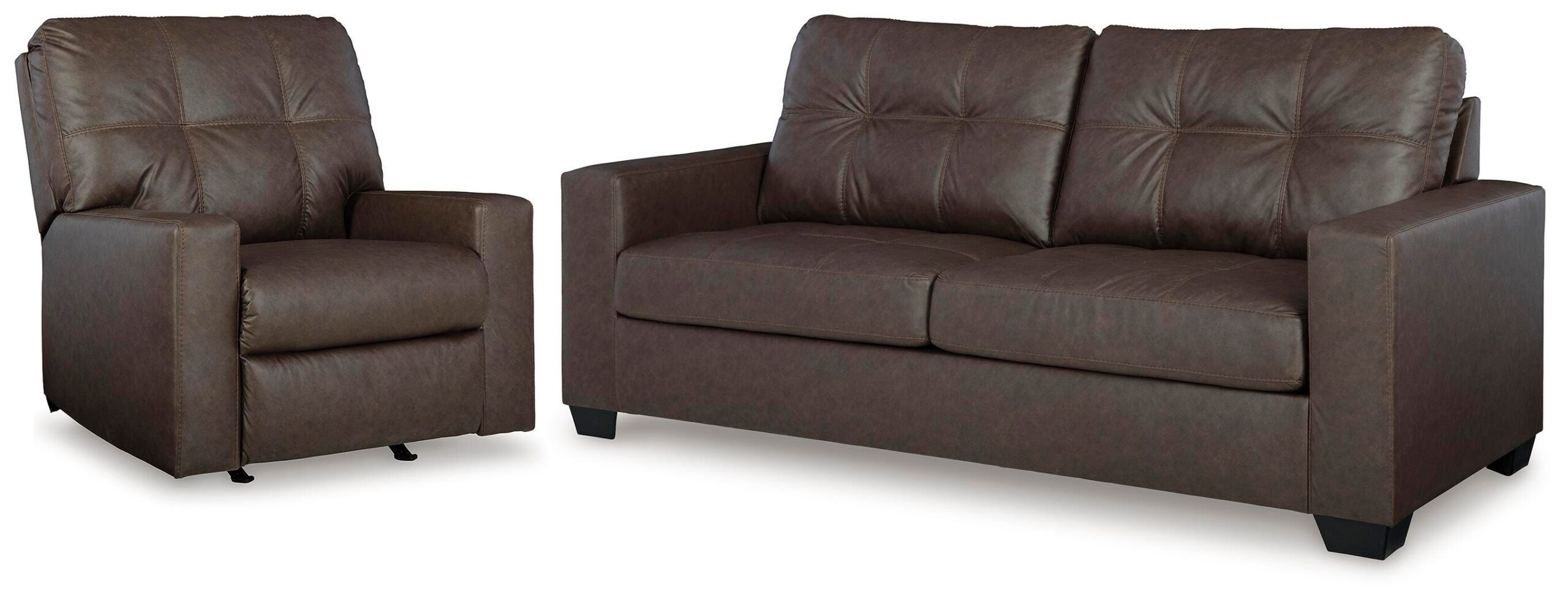 367bca23e182f61e58a5dc11a8ffac3e Barlin Mills Sofa and Recliner - Image 1
