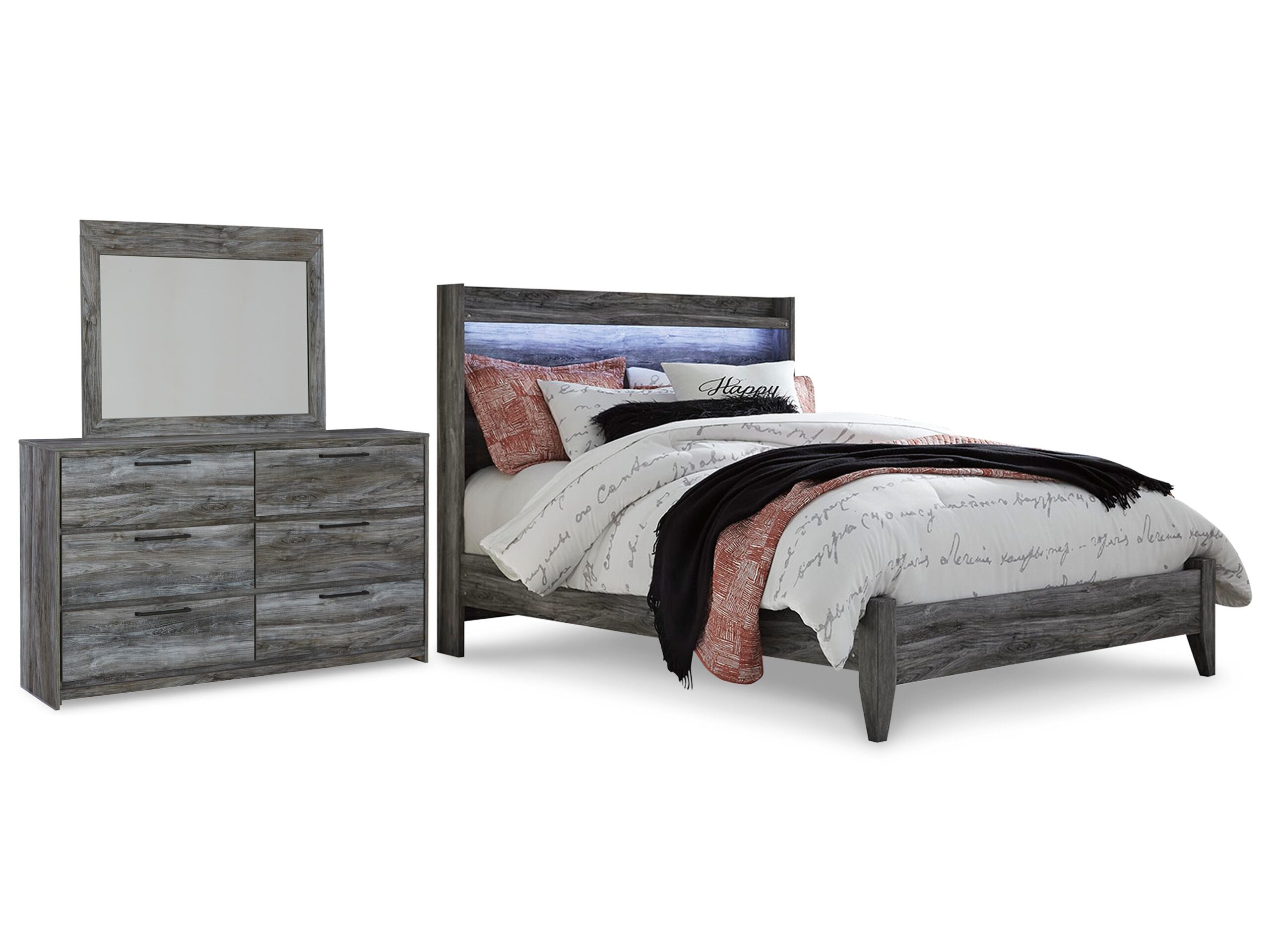 38bff682d3d7999a104a4ab89a501716 Baystorm Queen Panel Bed, Dresser and Mirror - Image 1