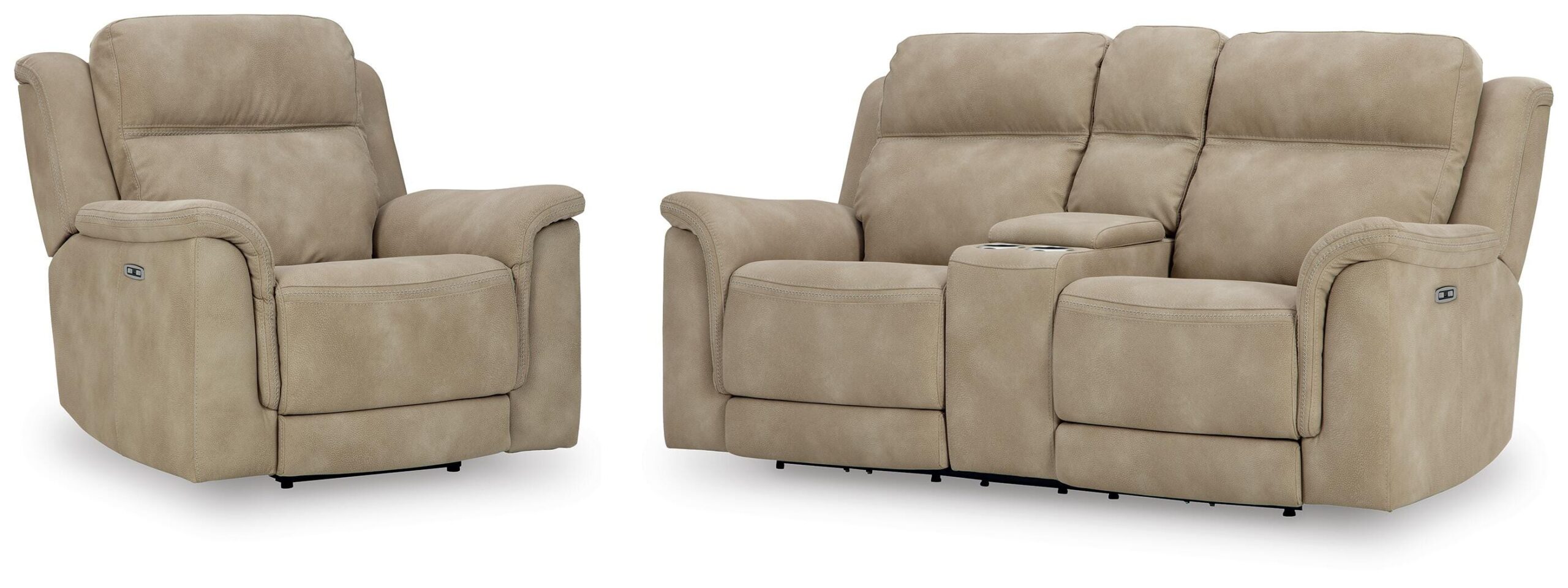 3cdec7dd12da40f492bfdc6046634456 Next-Gen Durapella Power Reclining Loveseat and Power Recliner - Image 1