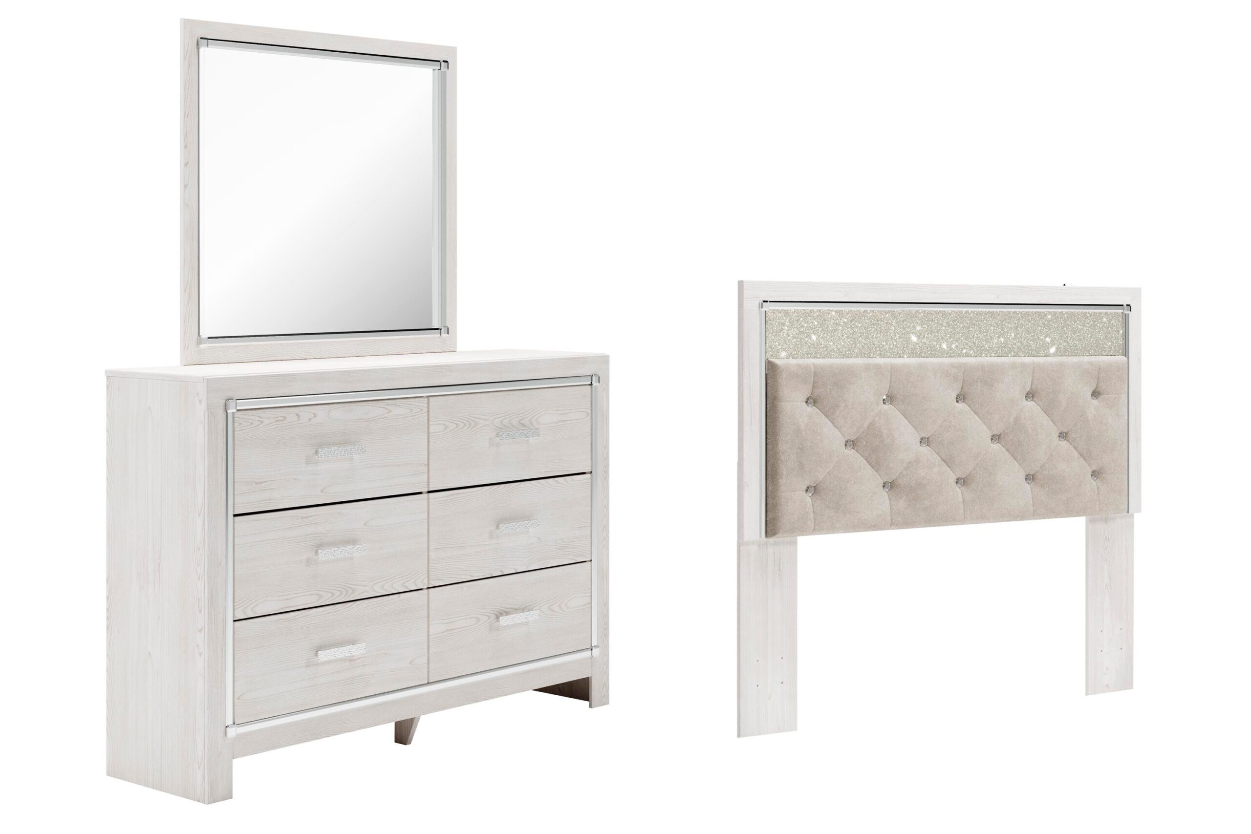 3cfd6e1e12559749284825481bb5dbca Altyra Queen Panel Headboard, Dresser and Mirror - Image 1