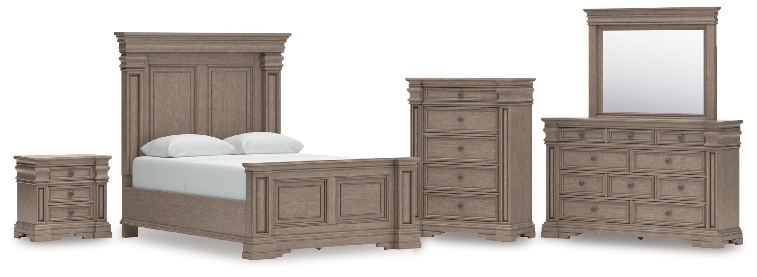 3ed2ef1a371d03c95910274cb4e02f85 Blairhurst Queen Panel Bed, Dresser, Mirror, Chest and Nightstand - Image 1