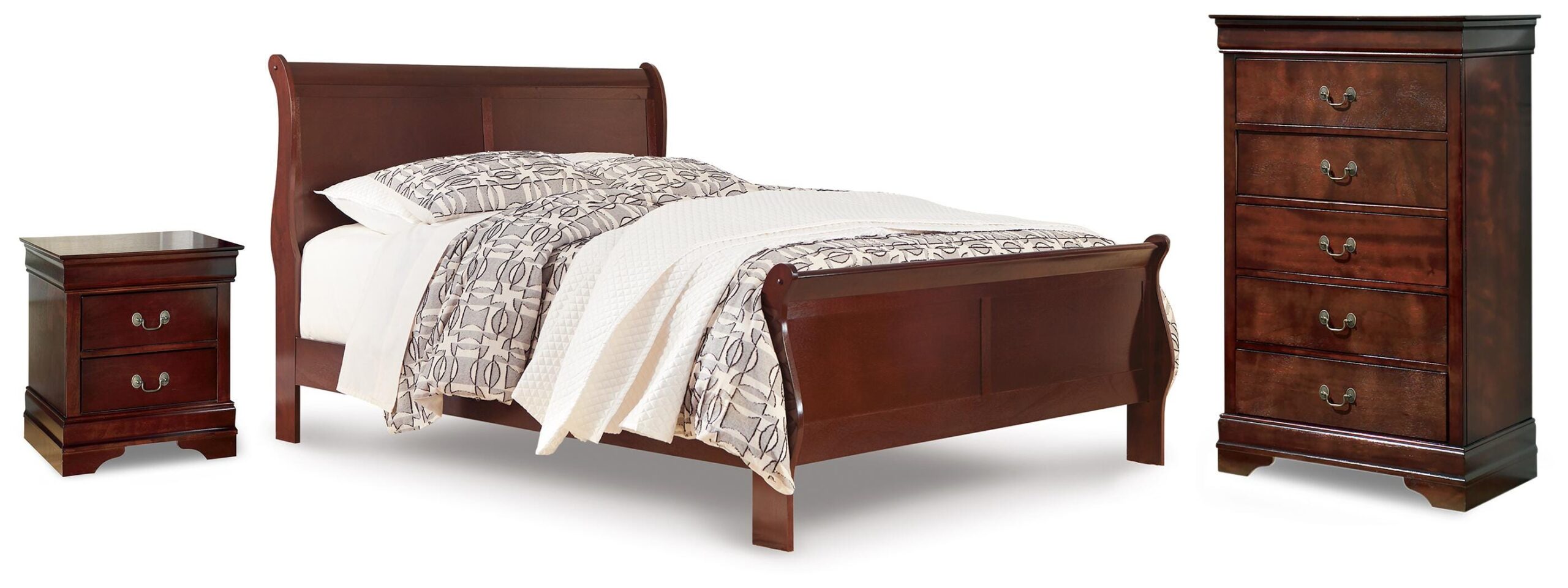 3fcd7fd4d6342366b053da2bcc59aa13 Alisdair Queen Sleigh Bed, Chest and Nightstand - Image 1