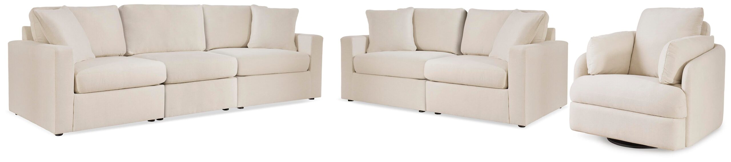 4098832ae0bd6de471d57ec2ef56467b Modmax 3-Piece Sectional Sofa, 2-Piece Sectional Loveseat and Swivel Glider Recliner - Image 1