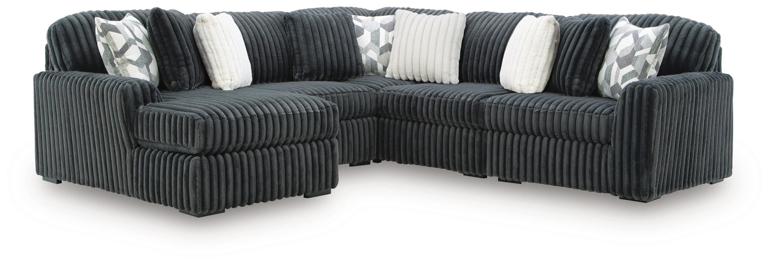 43c8fc32fdf43256d5cbf0d64ba7ba5e Midnight-Madness 5-Piece Sectional with Chaise - Image 1
