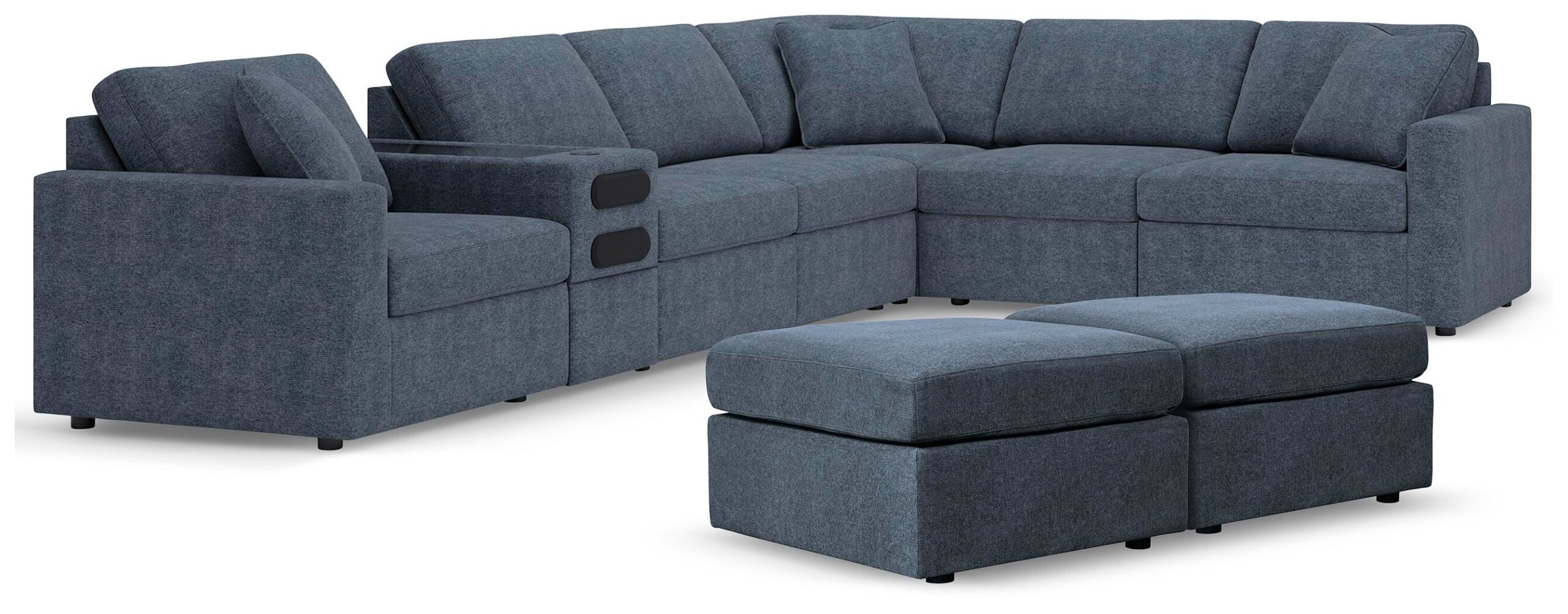 4ef37d3fb1c58aaecb5c5acd9beb731c Modmax 6-Piece Sectional and 2 Ottomans - Image 1