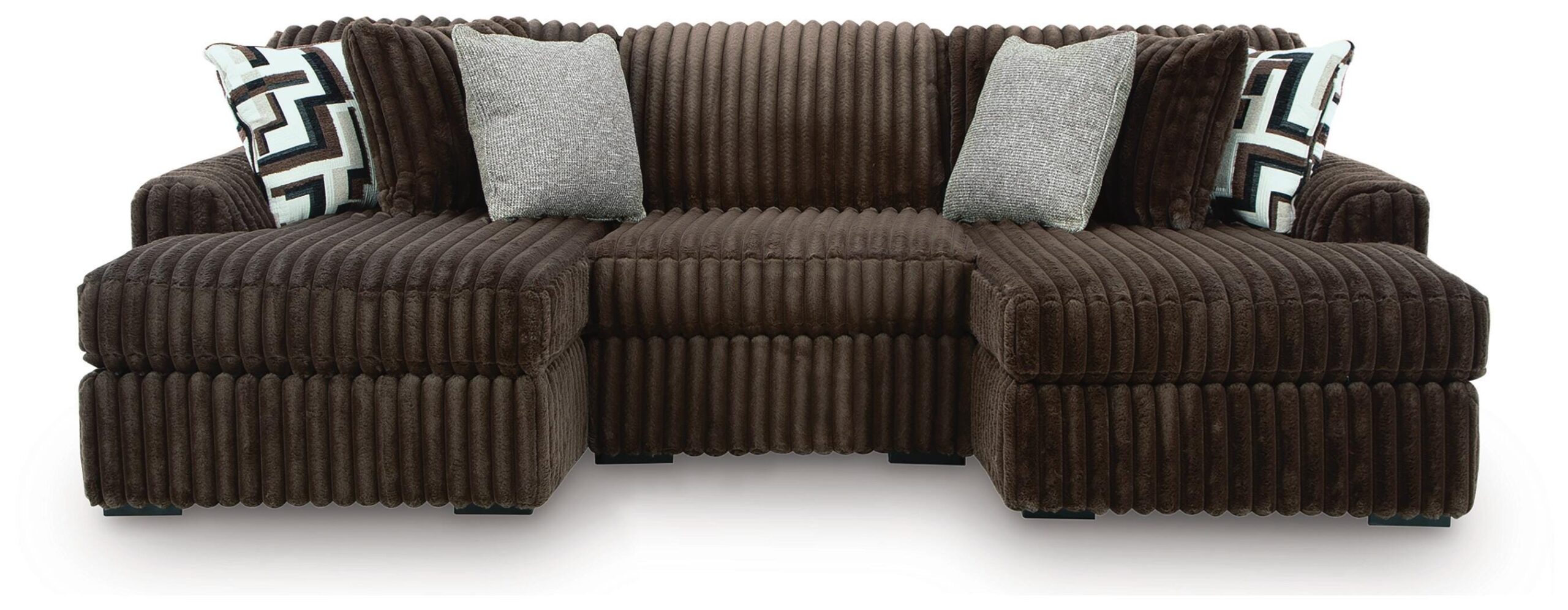 4f021b2ffc4eec86ad0d27265f2dc4e3 Midnight-Madness 3-Piece Double Chaise Sectional - Image 1