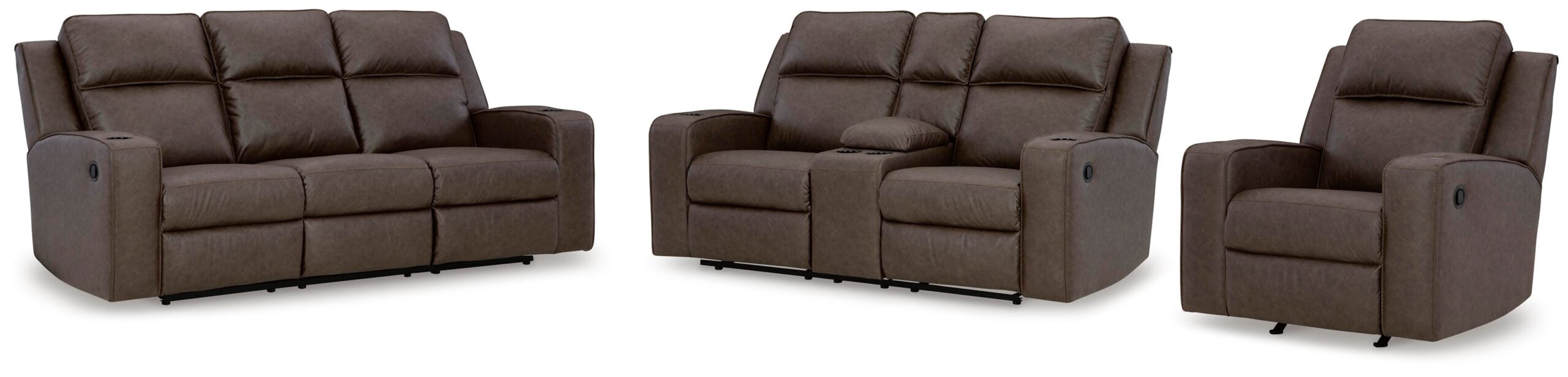 4f65d146f17572f4ac448446aa0ebab7 Lavenhorne Reclining Sofa, Loveseat and Recliner - Image 1