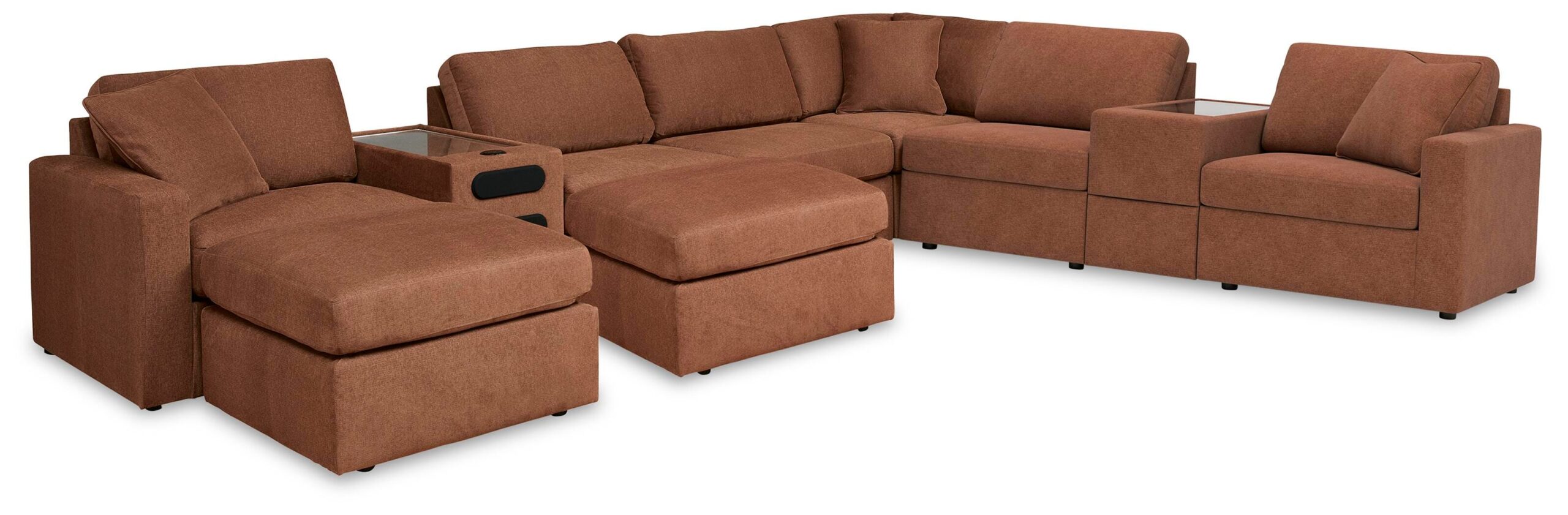 56abc09465ba0c2f81c4f461b2df5275 Modmax 8-Piece Sectional and 2 Ottomans - Image 1