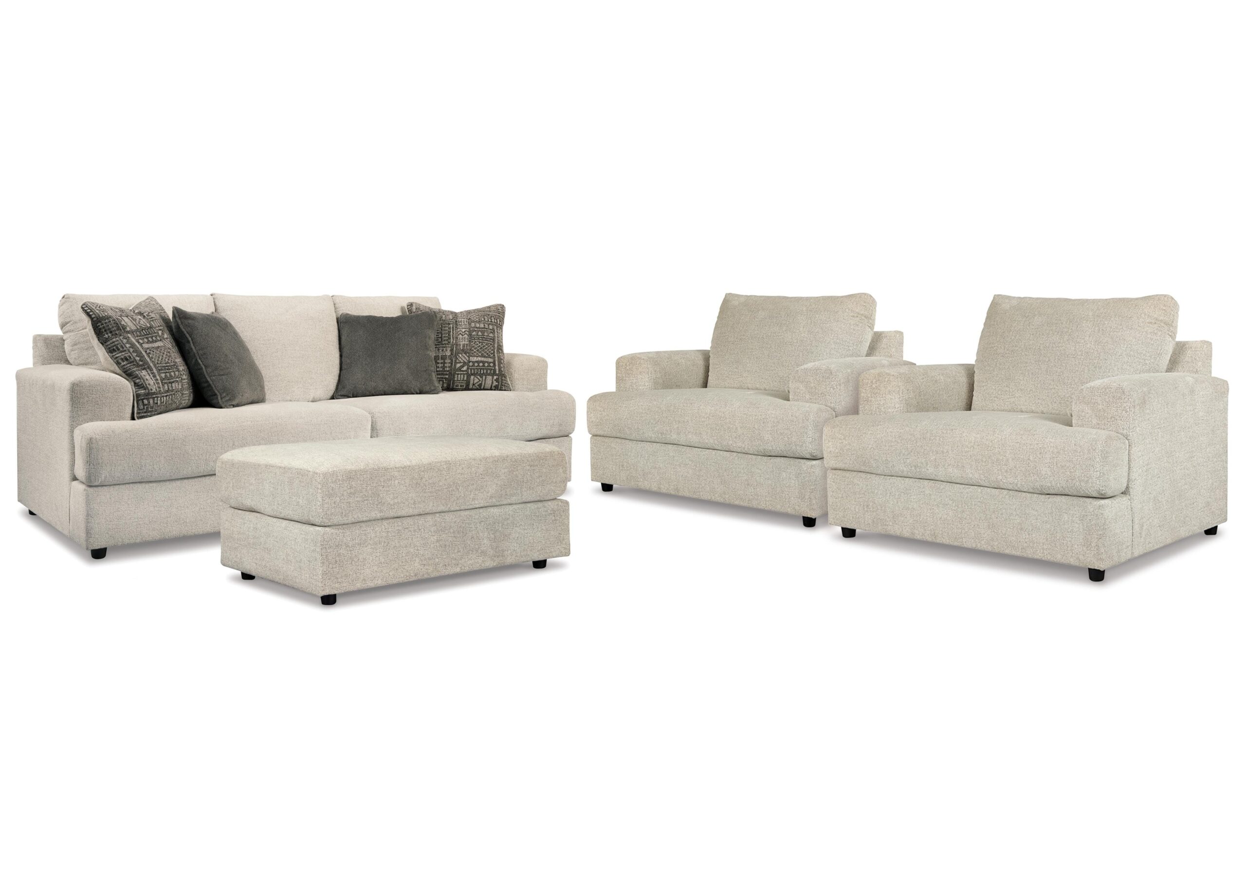 5ccb72ec45fb20c42e02c49e41513cc8 Soletren Sofa, 2 Chairs, and Ottoman - Image 1