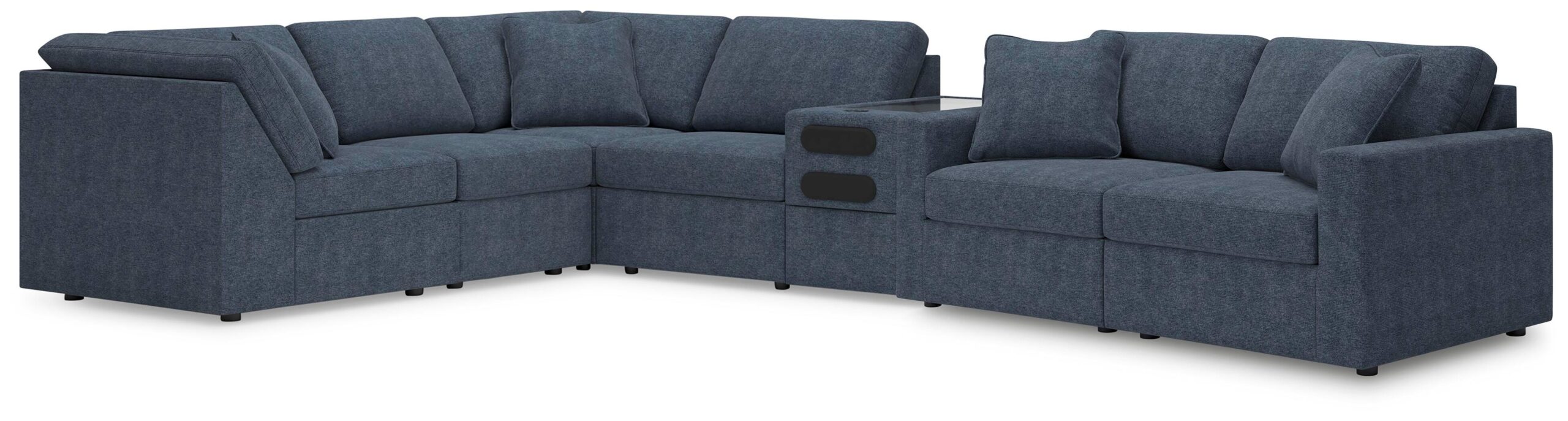 5de89ff9e62b21f945eaf648d6727bc6 Modmax 7-Piece Sectional with Audio Console - Image 1