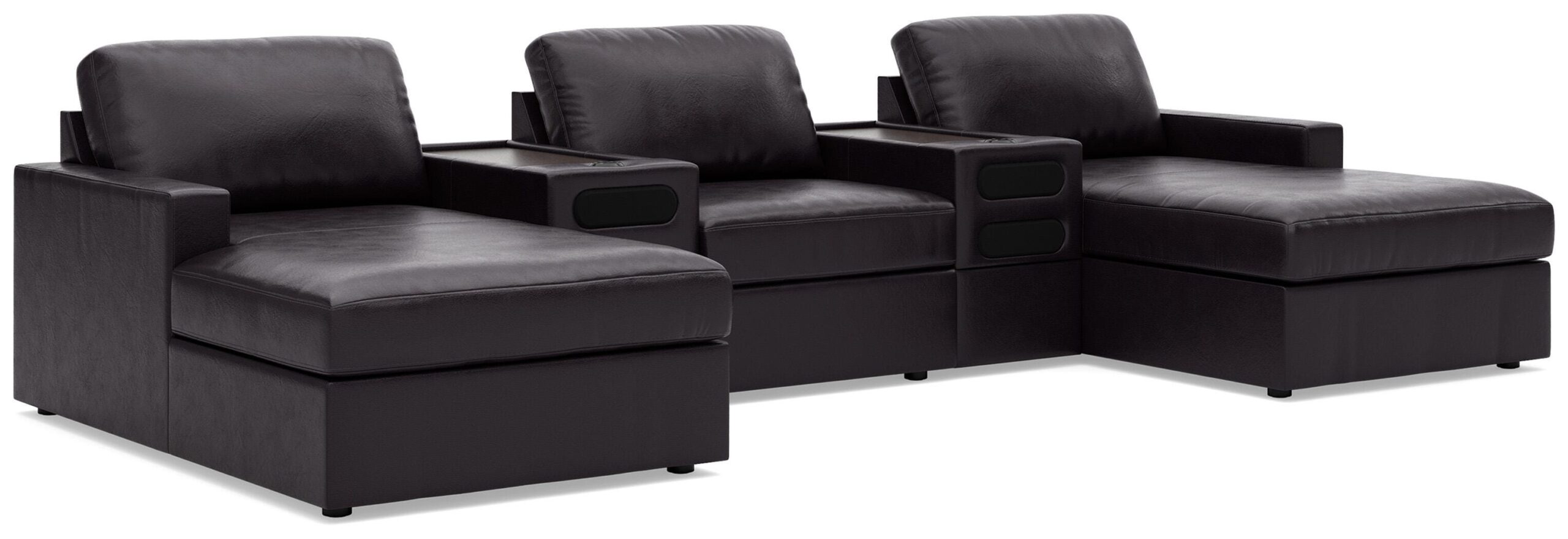 5eaea2e07d413e1b5001ea9e6c91ef66 Modmax II 5-Piece Double Chaise Sectional with Audio Consoles - Image 1