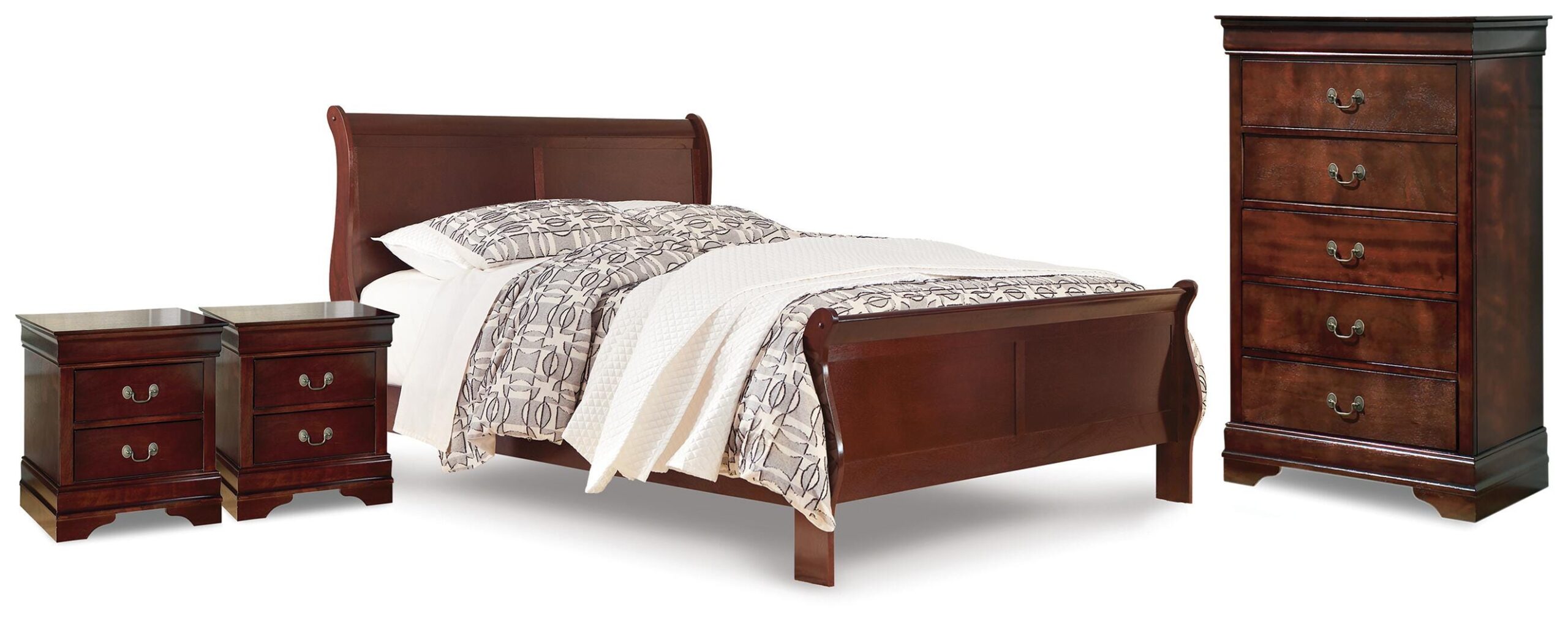 61a782886cb84059a0feb0150f63442f Alisdair Queen Sleigh Bed, Chest and 2 Nightstands - Image 1