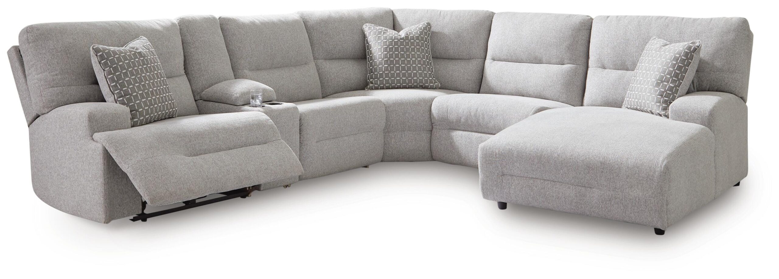 61cbb664502935f1bfb9b7cb062f8cf2 Acklen Place 6-Piece Power Reclining Sectional with Chaise - Image 1