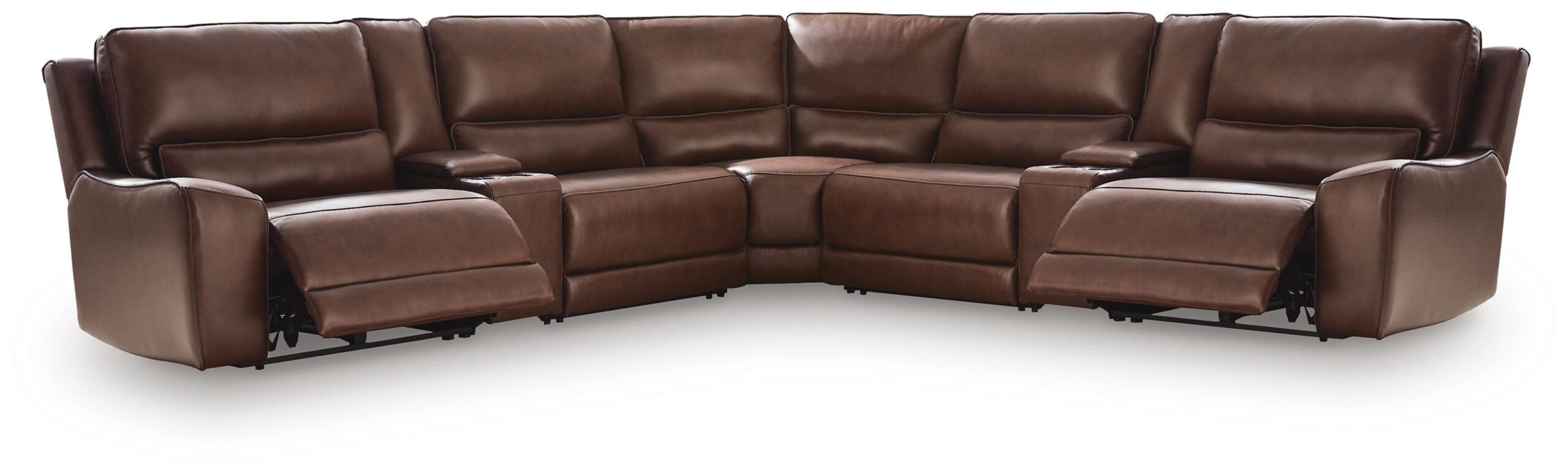 61f5b9a4fa955ebbc5372531b12aac0a DeepWakes 7-Piece Reclining Sectional with Storage Consoles - Image 1