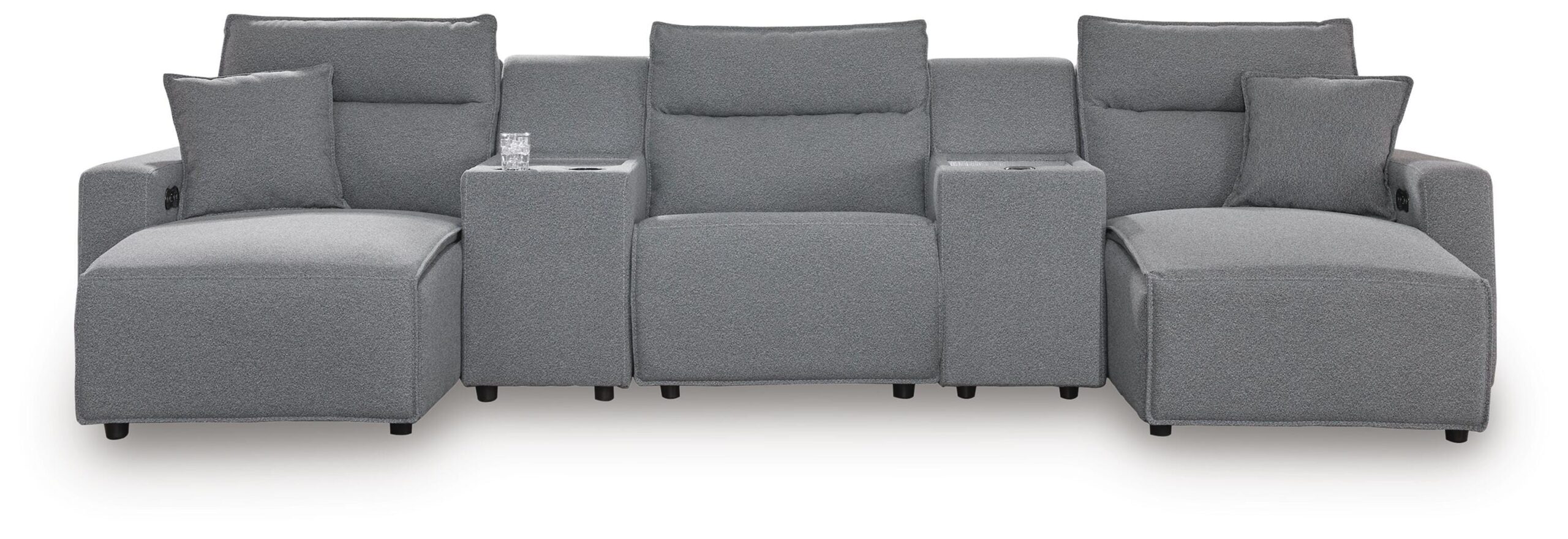 63b9f536d5f2d161aa574f6aba3a2c7b Modmax II 5-Piece Power Reclining Sectional with Chaise and Consoles - Image 1