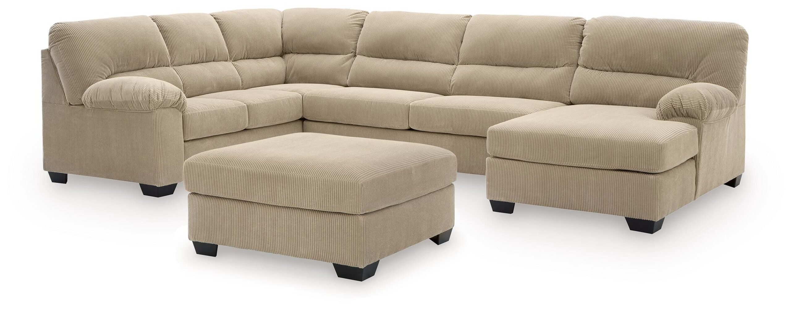 65e3b17a1e45ea54c2a8fe82463803bc SimpleJoy 3-Piece Sectional and Ottoman - Image 1