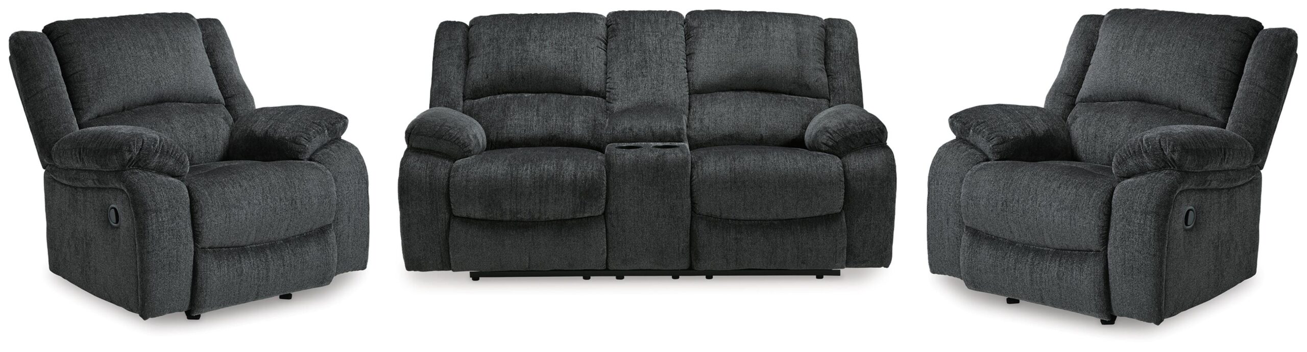 694ac56394ce93a78f9222c0337e8788 Draycoll Reclining Loveseat and 2 Recliners - Image 1