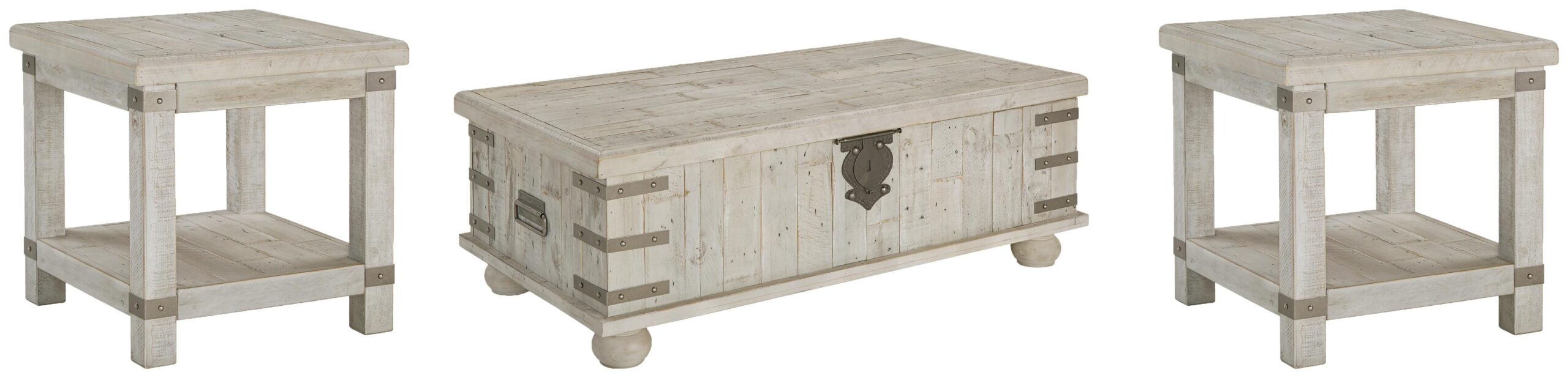 6958708e38c49d6fed5a27b91b96c023 Carynhurst Coffee Table and 2 End Tables - Image 1