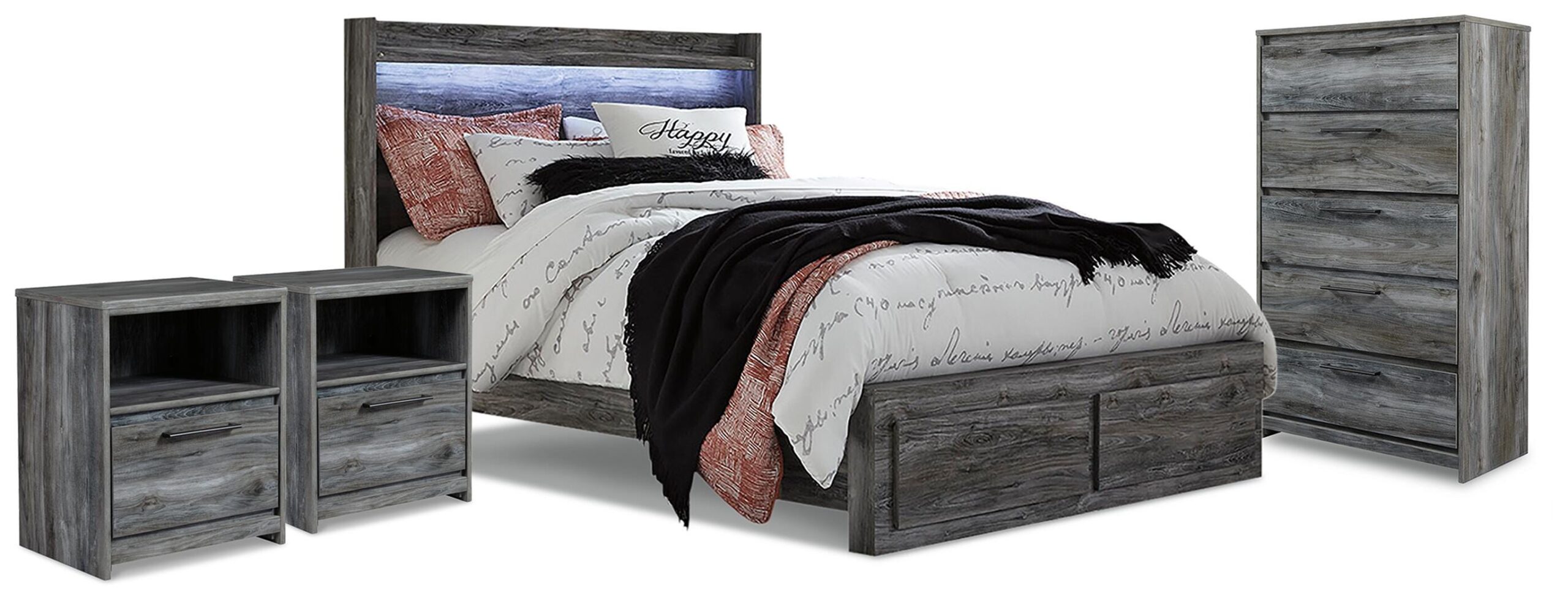 6a87db03f406a9b76b08624c28f1f871 Baystorm King Panel Storage Bed, Chest and 2 Nightstands - Image 1
