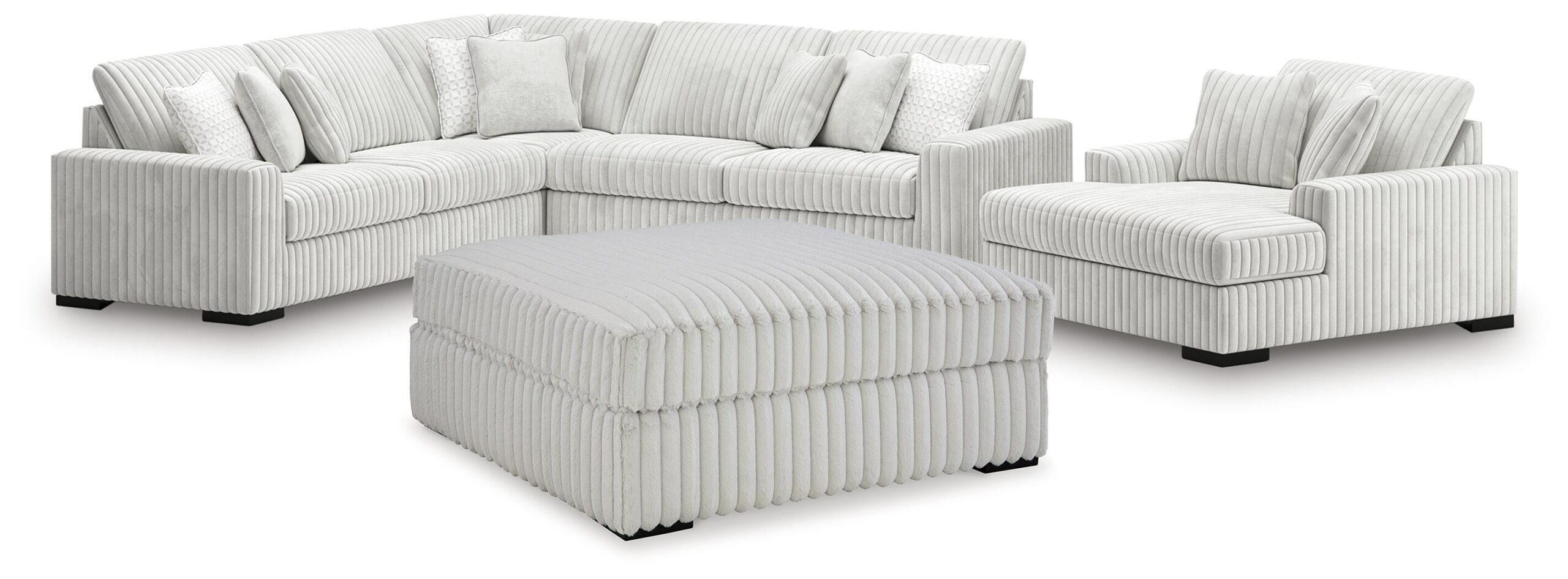 6f1b05de71c68ea3687c138282d7ae19 Stupendous 4-Piece Sectionals and Ottoman - Image 1