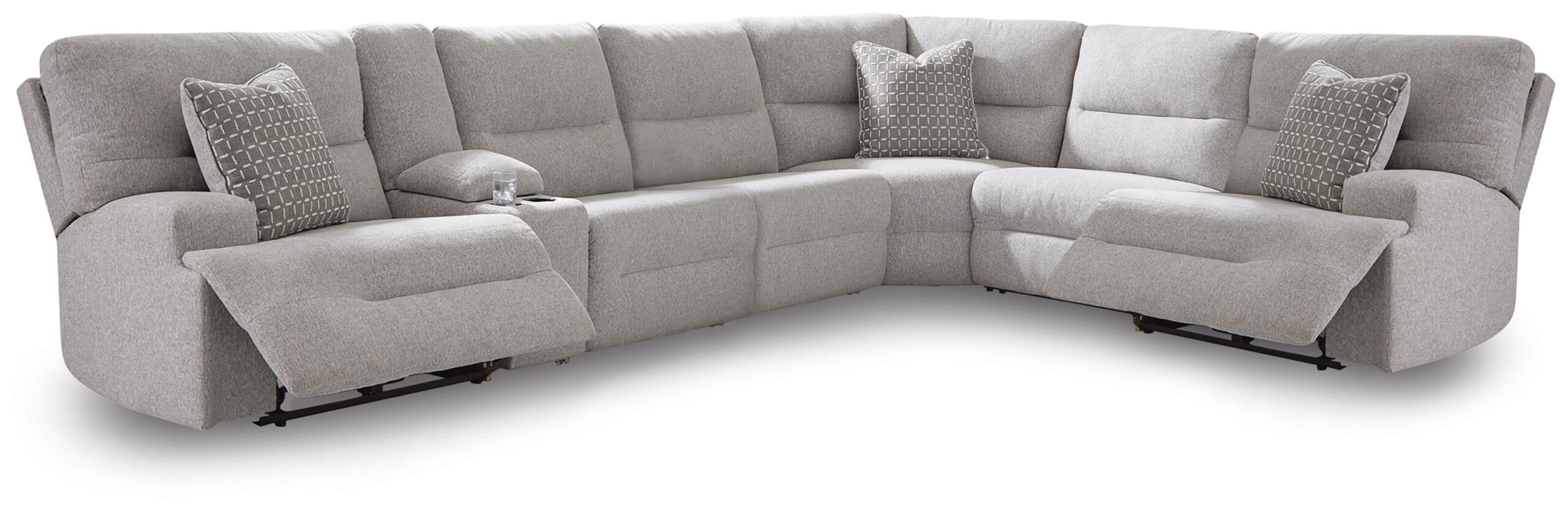 72c7eaa495b2947bcea928329b12a9bf Acklen Place 7-Piece Power Sectional Reclining Sofa with Storage Console - Image 1