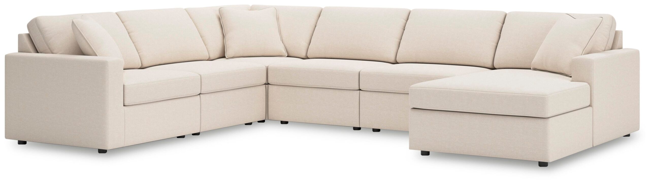73f956545b7362a92e912330f1ae37e1 Modmax 6-Piece Sectional with Chaise - Image 1