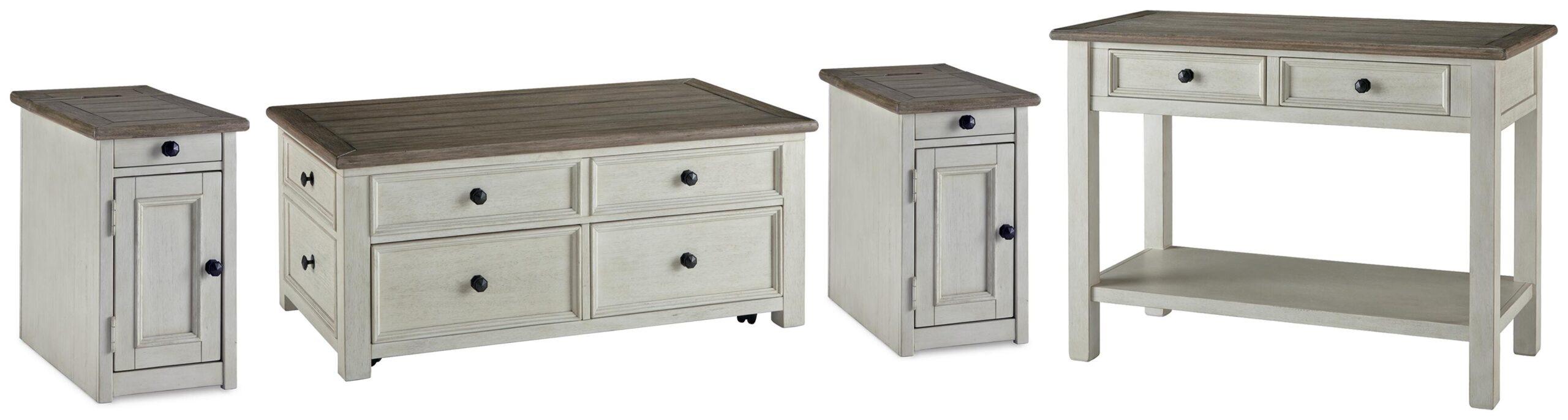 75433d72ef7acaad67ff3ed910c3ec12 Bolanburg Coffee Table and 2 Chairside End Tables with Console - Image 1